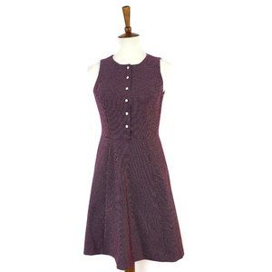 Gal Meets Glam Rockabilly Fit and Flare Burgundy Polka Dot Dress Size 2